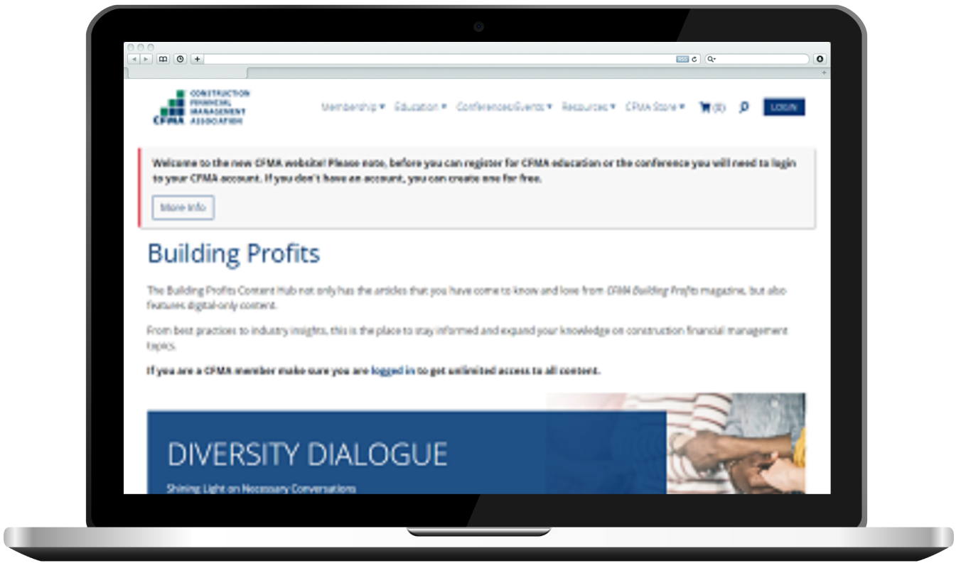 CFMA Website – Construction Financial Management Association Media Guide